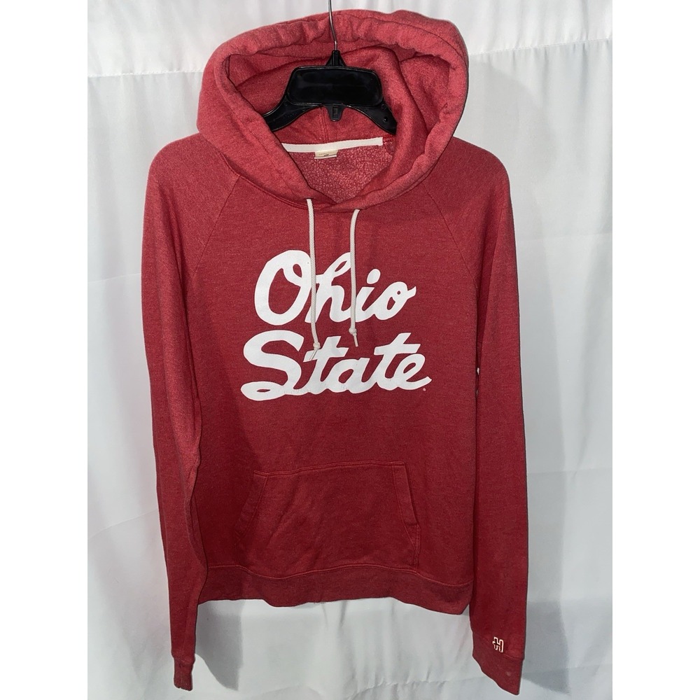 Homage Ohio State Buckeyes Cursive Script Hoodie Hooded Sweatshirt Womens Large